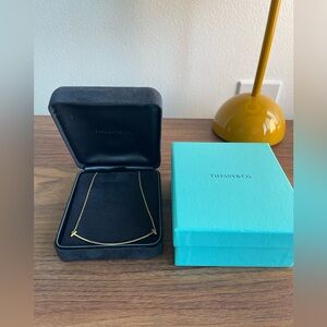 Tiffany T Smile Pendant Necklace in Yellow Gold, Large